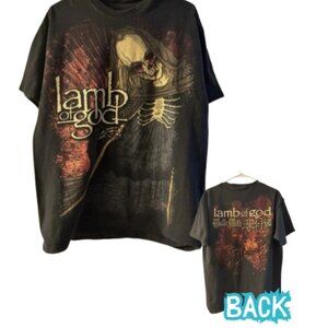 Vintage RARE Lamb Of God Walk With Me In Hell Shirt Metal Band Merch AOP L